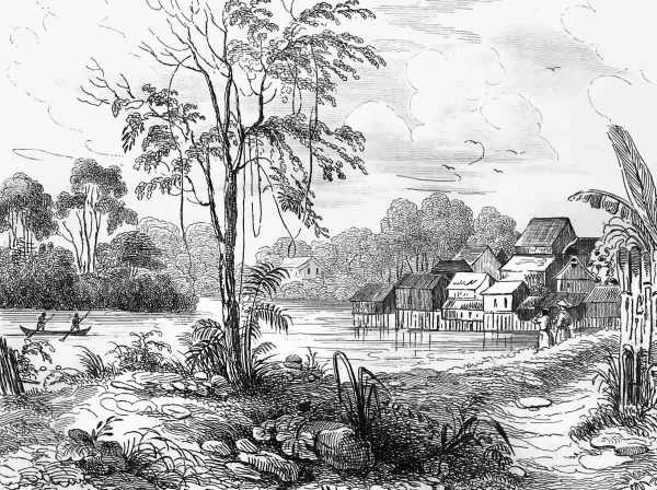 Section of Malay quarters, Singapore.